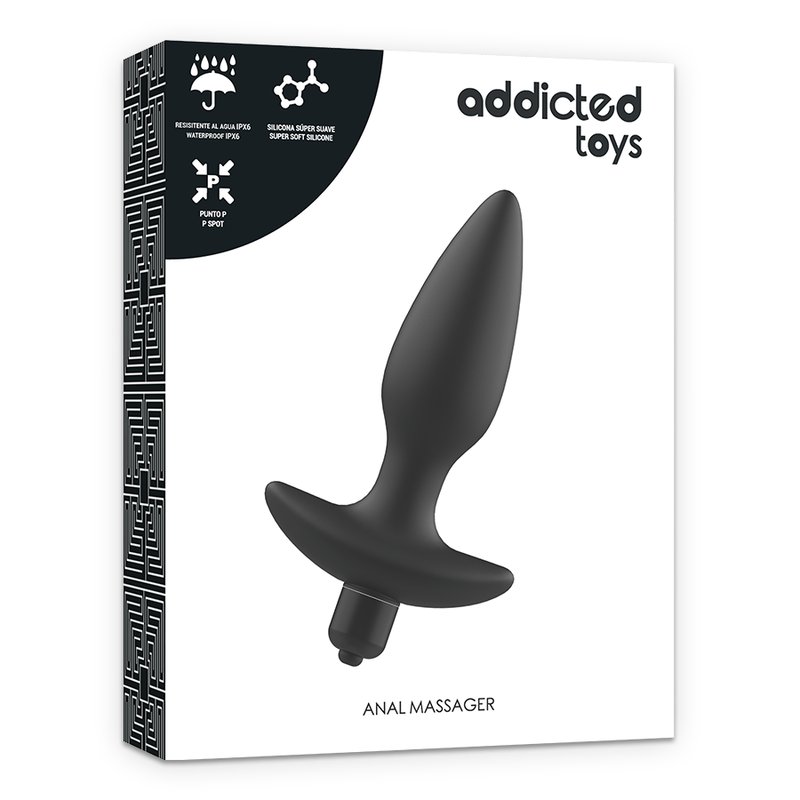 ADDICTED TOYS - MASAJEADOR PLUG ANAL CON VIBRACIÓN NEGRO - immagine 5