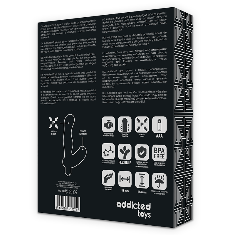 ADDICTED TOYS - ESTIMULADOR ANAL PROSTATA SILICONA P-SPOT VIBE - immagine 2