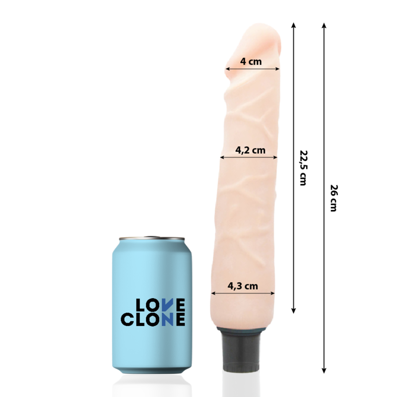 LOVECLONE - VIBRATORE AUTOLUBRIFICANTE JANSEN 26 CM -O- 4.2 CM - immagine 2
