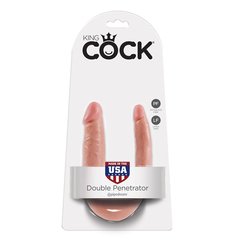 KING COCK - DILDO DOPPIA PENETRAZIONE 12.7 CM NATURALE - immagine 5