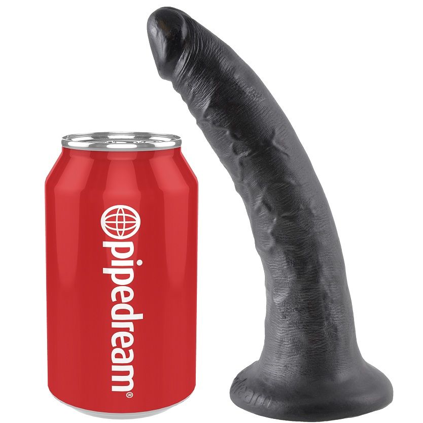 KING COCK - DILDO NERO 17.8 CM - immagine 4