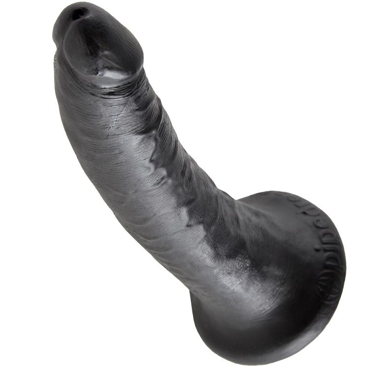 KING COCK - DILDO NERO 17.8 CM - immagine 3