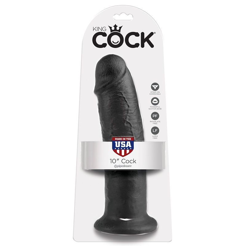 KING COCK - DILDO NERO 25 CM - immagine 5