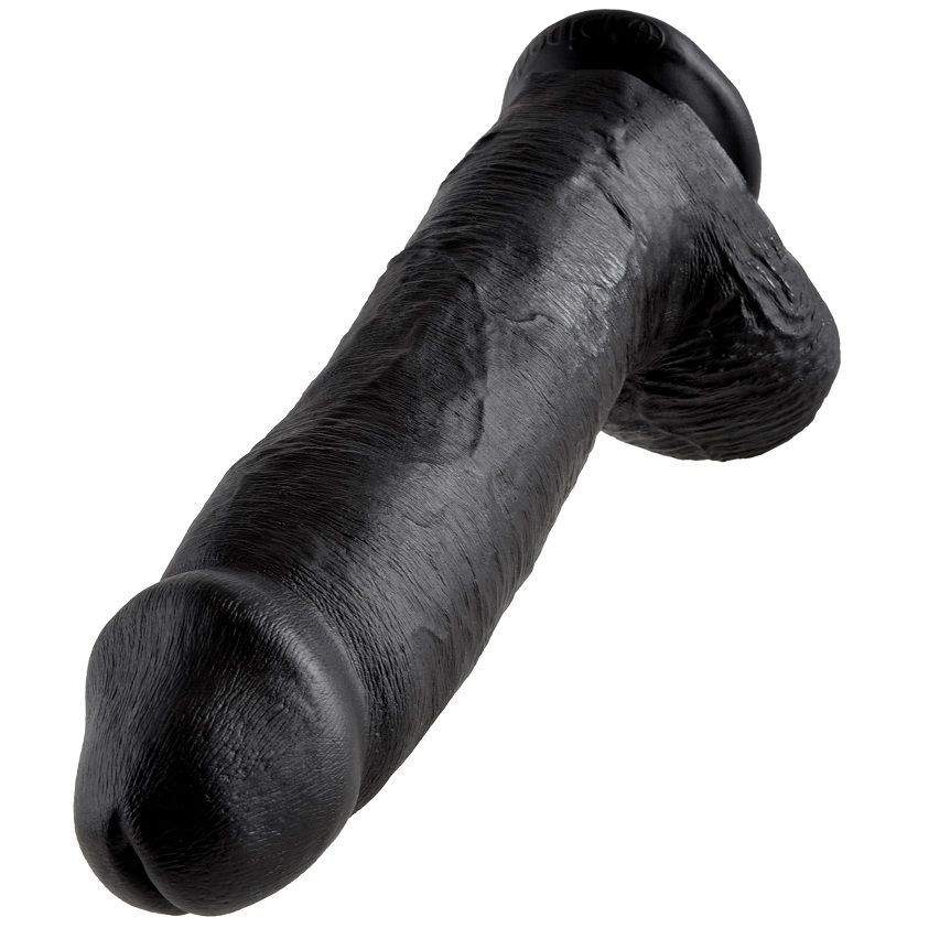 KING COCK - DILDO NERO CON SFERE 30.48 CM - immagine 5