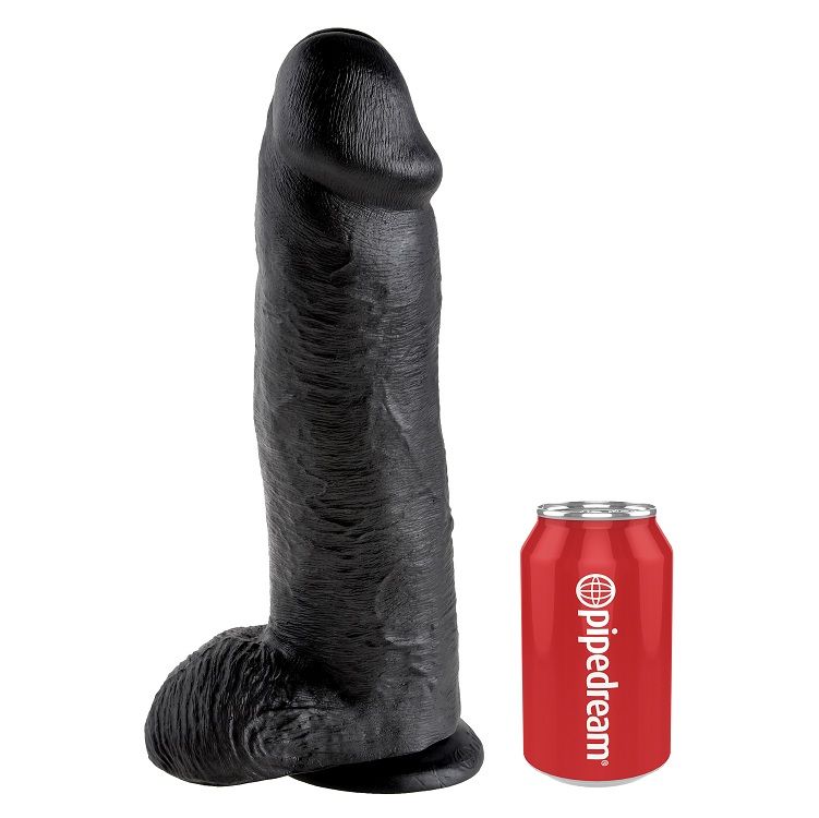 KING COCK - DILDO NERO CON SFERE 30.48 CM - immagine 4