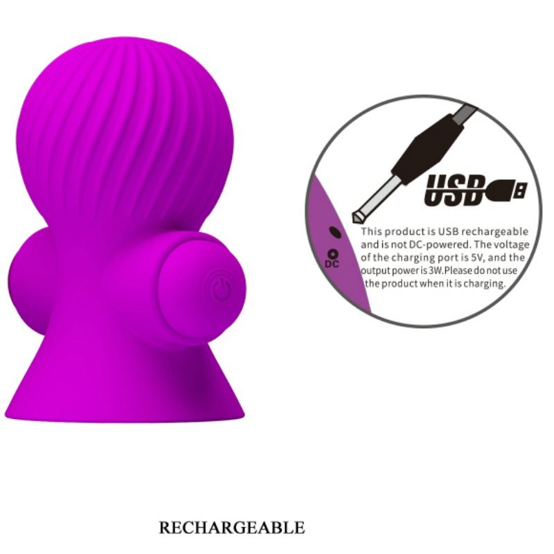 PRETTY LOVE - STIMOLATORE DEL CAPEZZOLO 12 MODALIT DI VIBRAZIONE LILLA - immagine 2
