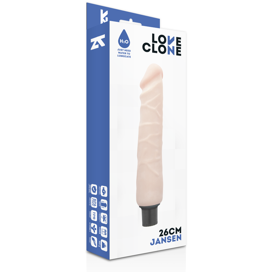 LOVECLONE - VIBRATORE AUTOLUBRIFICANTE JANSEN 26 CM -O- 4.2 CM - immagine 4
