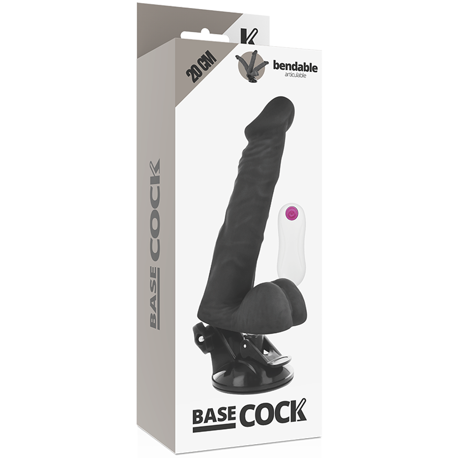 BASECOCK - VIBRATORE ARTICOLABILE TELECOMANDO NERO 20 CM - immagine 5
